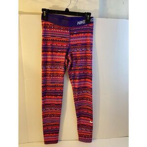 Nike pro dri fit leggings bold colors medium M 26” waist